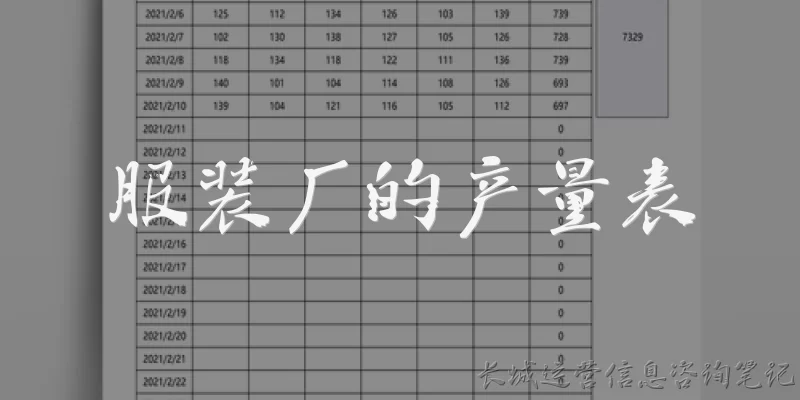 服装厂的产量表:服装厂的产量表一般包含哪些内容？