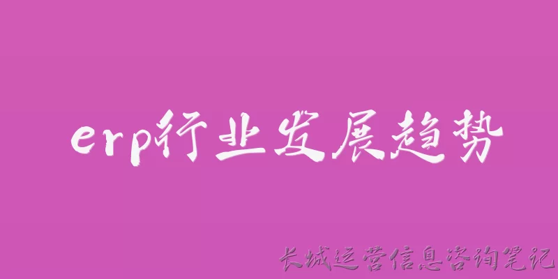 erp行业发展趋势:2026年ERP行业的核心发展趋势是什么？