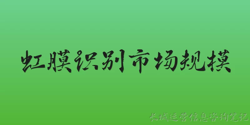 虹膜识别市场规模