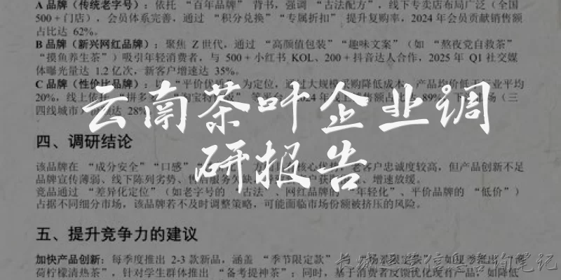 Research Report on Yunnan Tea Enterprises