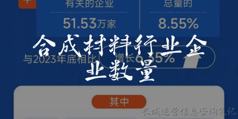 合成材料行业企业数量:合成材料行业企业数量在中国大概是多少?