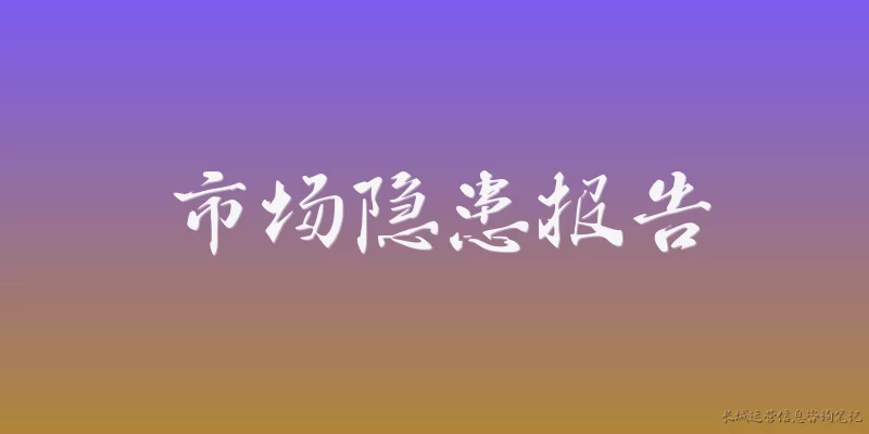 市场隐患报告:2026年官方市场隐患报告揭示了哪些主要风险类型？