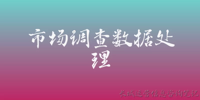 市场调查数据处理