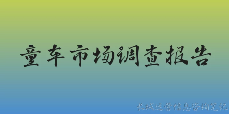 童车市场调查报告