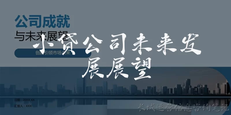 小贷公司未来发展展望