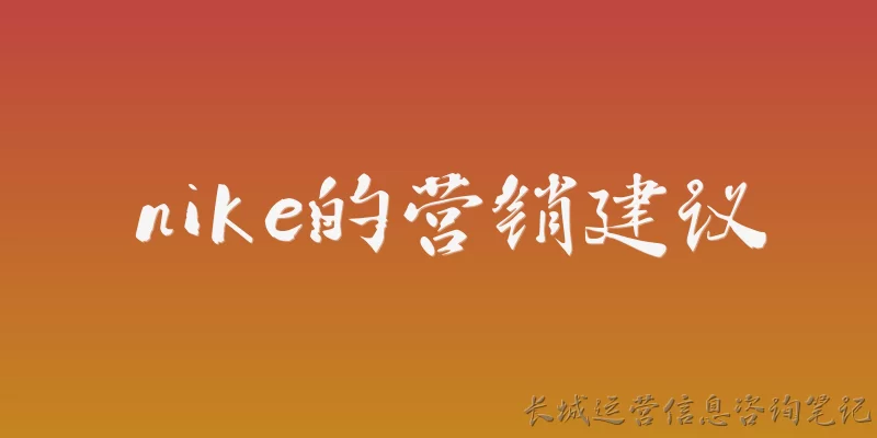 nike的营销建议