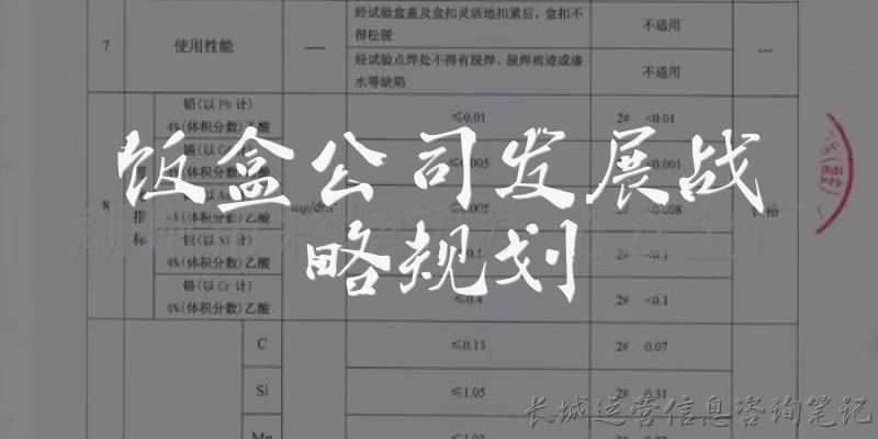饭盒公司发展战略规划:饭盒公司的发展战略规划应该包括哪些核心内容?